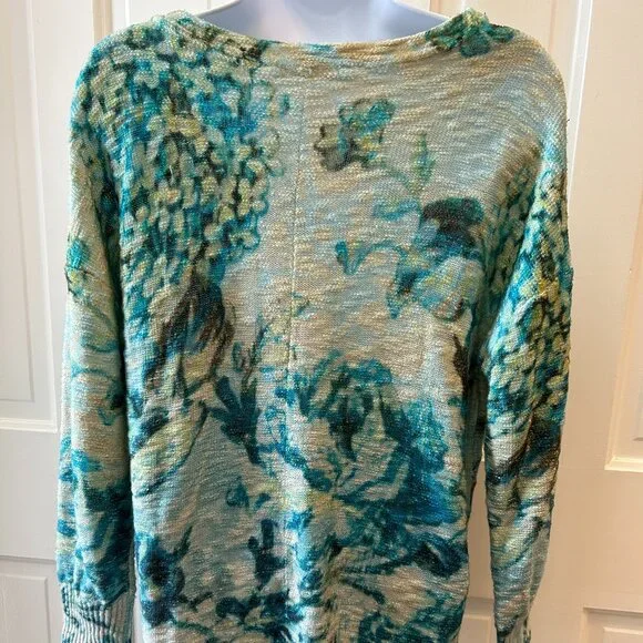 Aqua and green pastels 100% cotton shirt - Picture 8 of 11